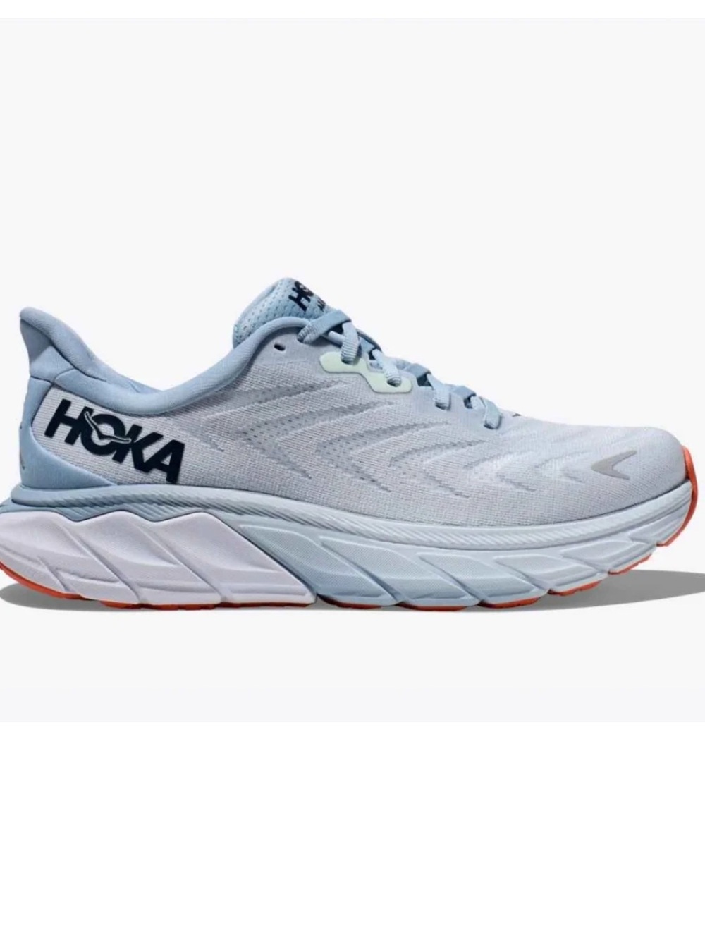 Hoka One One Arahi 6 Running Shoes Sneakers Plein Air Blue Fog Orange Women 8
